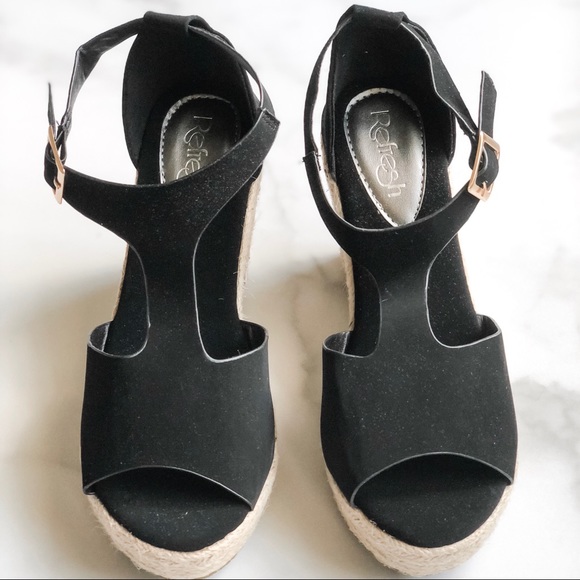 ⭐️last pair ⭐️NEW black espadrille wedge sandals - Picture 4 of 6